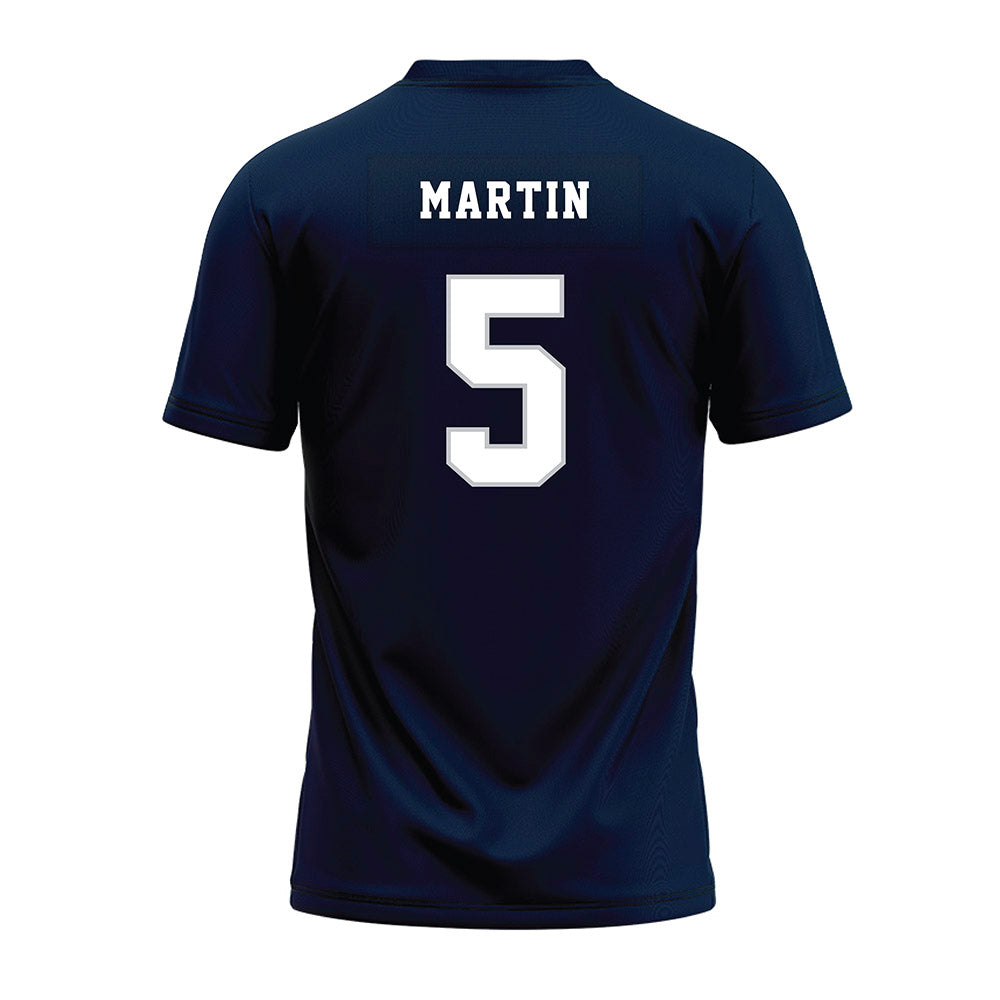 Samford - NCAA Football : Noah Martin - Navy Premium Football Jersey