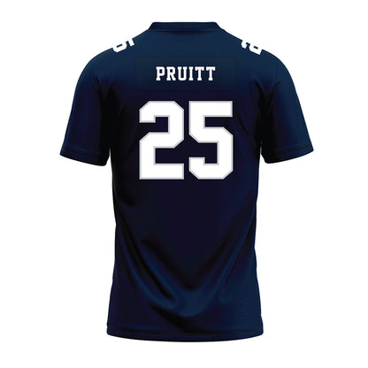 Samford - NCAA Football : William Pruitt - Navy Premium Football Jersey