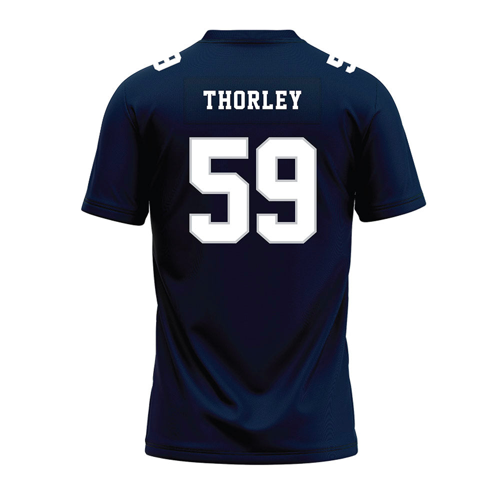 Samford - NCAA Football : Will Thorley - Navy Premium Football Jersey-1