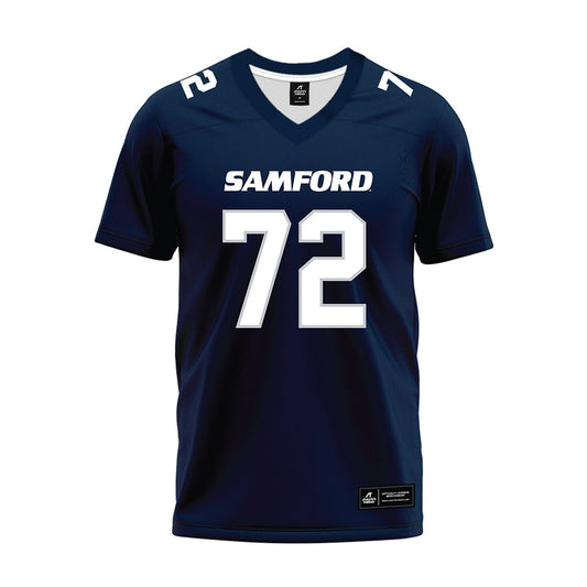 Samford - NCAA Football : Josh Lovett - Navy Premium Football Jersey