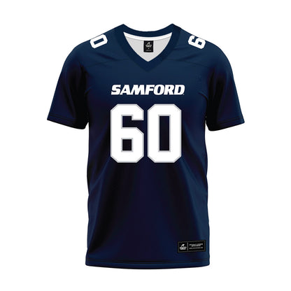 Samford - NCAA Football : Hank Weber - Navy Premium Football Jersey-0