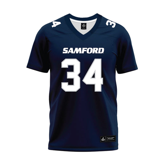 Samford - NCAA Football : Malik Gaither - Navy Premium Football Jersey