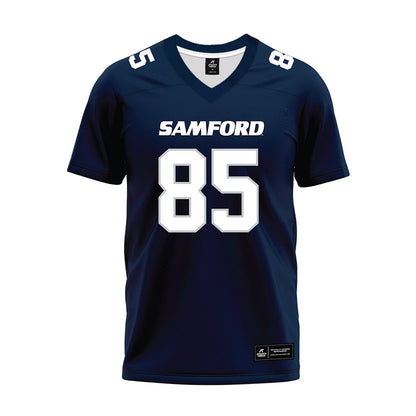 Samford - NCAA Football : Wesley Carlock - Navy Premium Football Jersey