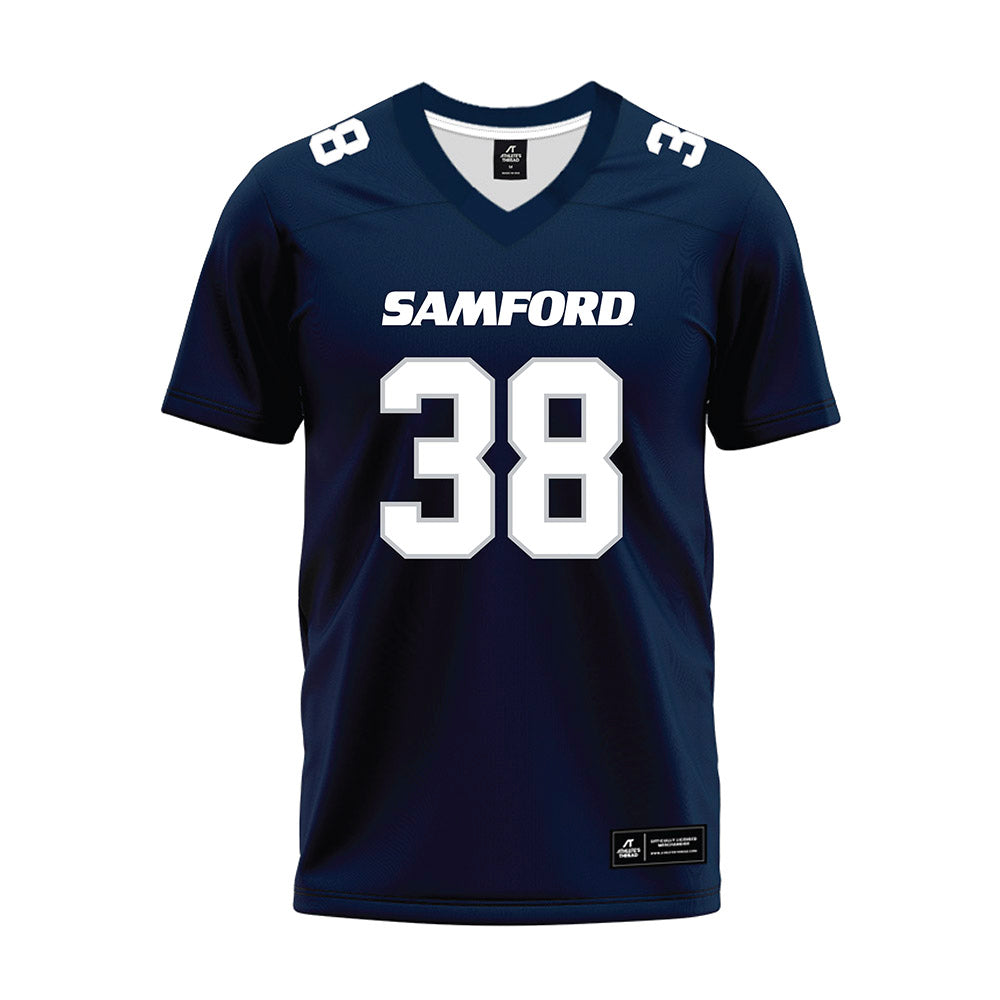 Samford - NCAA Football : Emerson Russell - Navy Premium Football Jersey