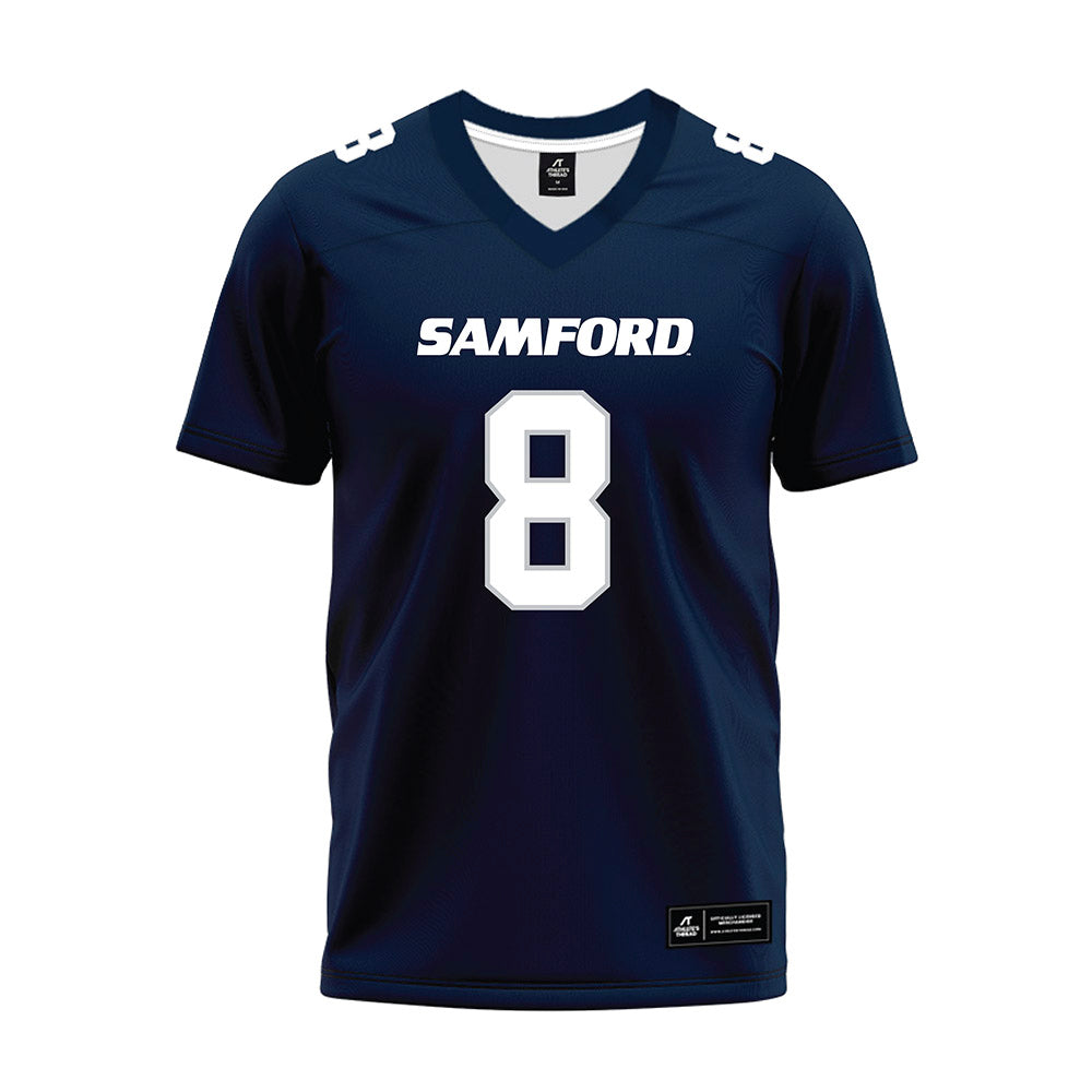 Samford - NCAA Football : Luke Wattenbarger - Navy Premium Football Jersey