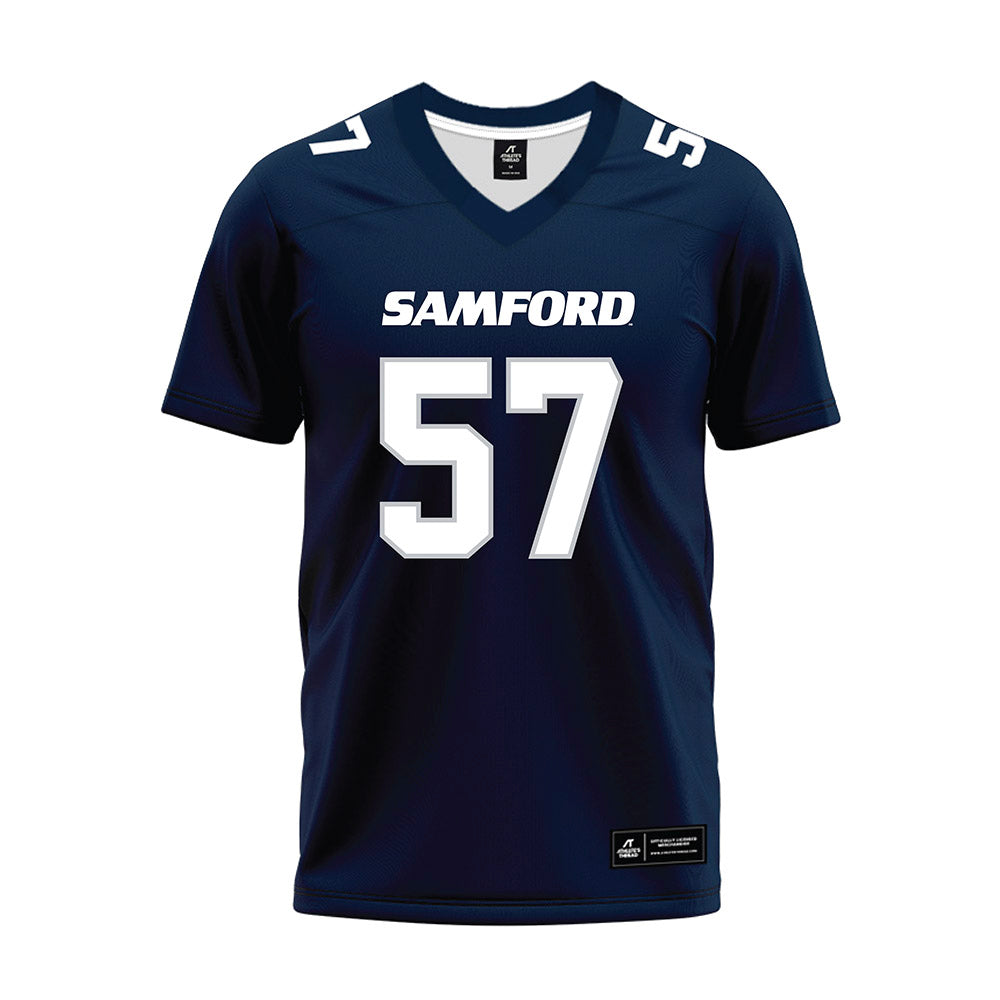 Samford - NCAA Football : Cooper Frazier - Navy Premium Football Jersey