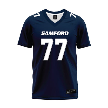 Samford - NCAA Football : Kaleb Pearley - Navy Premium Football Jersey-0