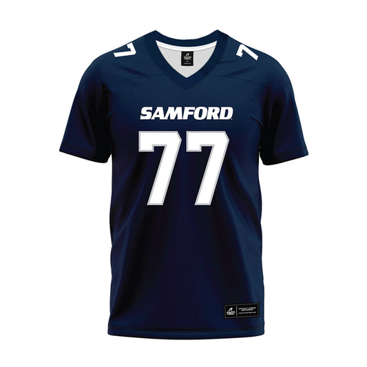 Samford - NCAA Football : Kaleb Pearley - Navy Premium Football Jersey-0