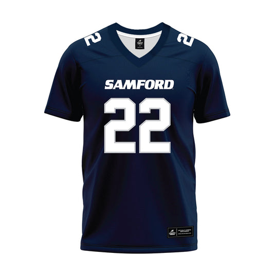 Samford - NCAA Football : Mason Bryant - Navy Premium Football Jersey-0