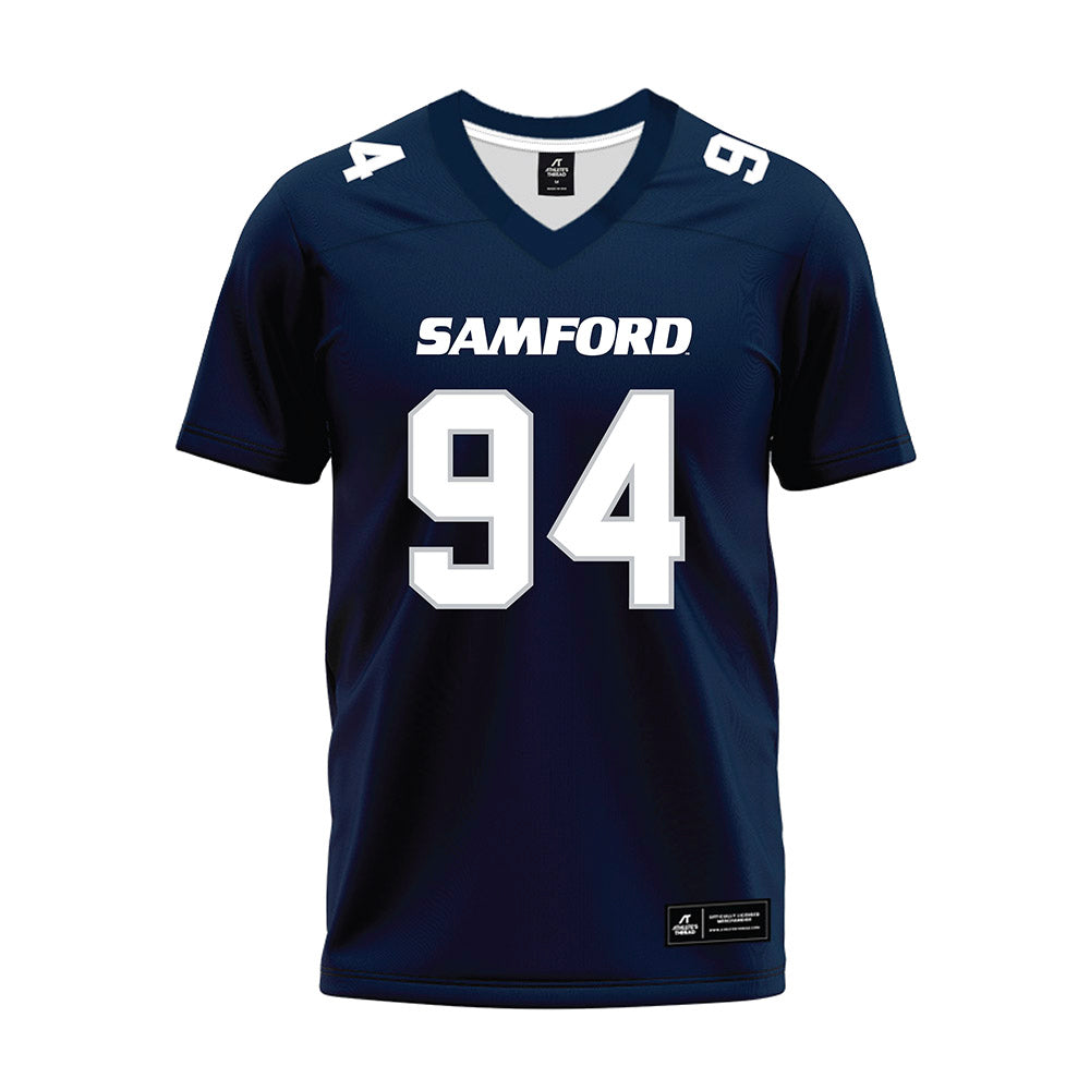 Samford - NCAA Football : Joseph Shannon - Navy Premium Football Jersey-0