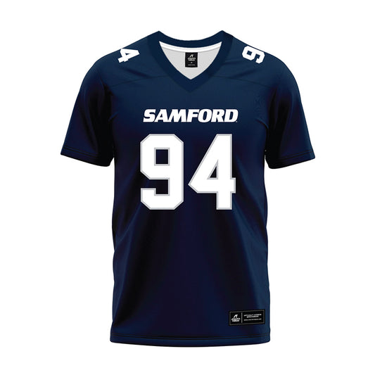 Samford - NCAA Football : Joseph Shannon - Navy Premium Football Jersey-0