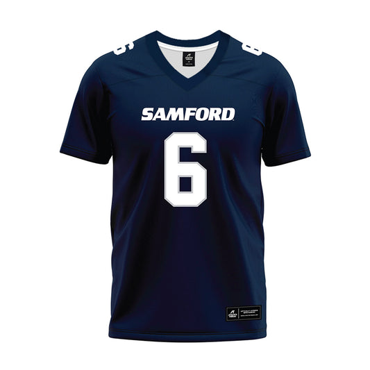 Samford - NCAA Football : Jalen Nelson - Navy Premium Football Jersey