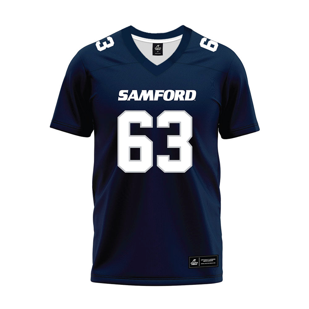 Samford - NCAA Football : Zachary Bond - Navy Premium Football Jersey