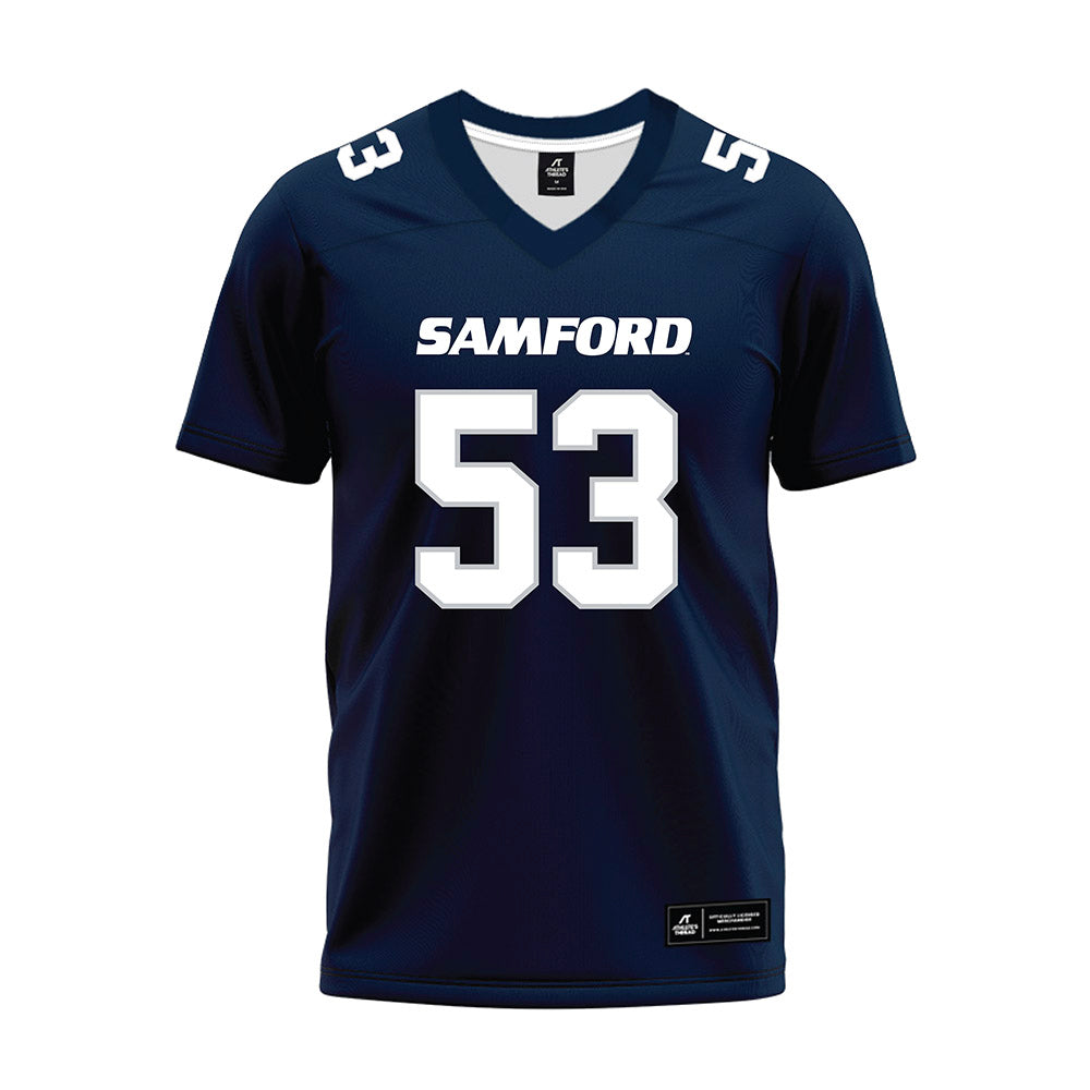 Samford - NCAA Football : Kaden McKeown - Navy Premium Football Jersey-0
