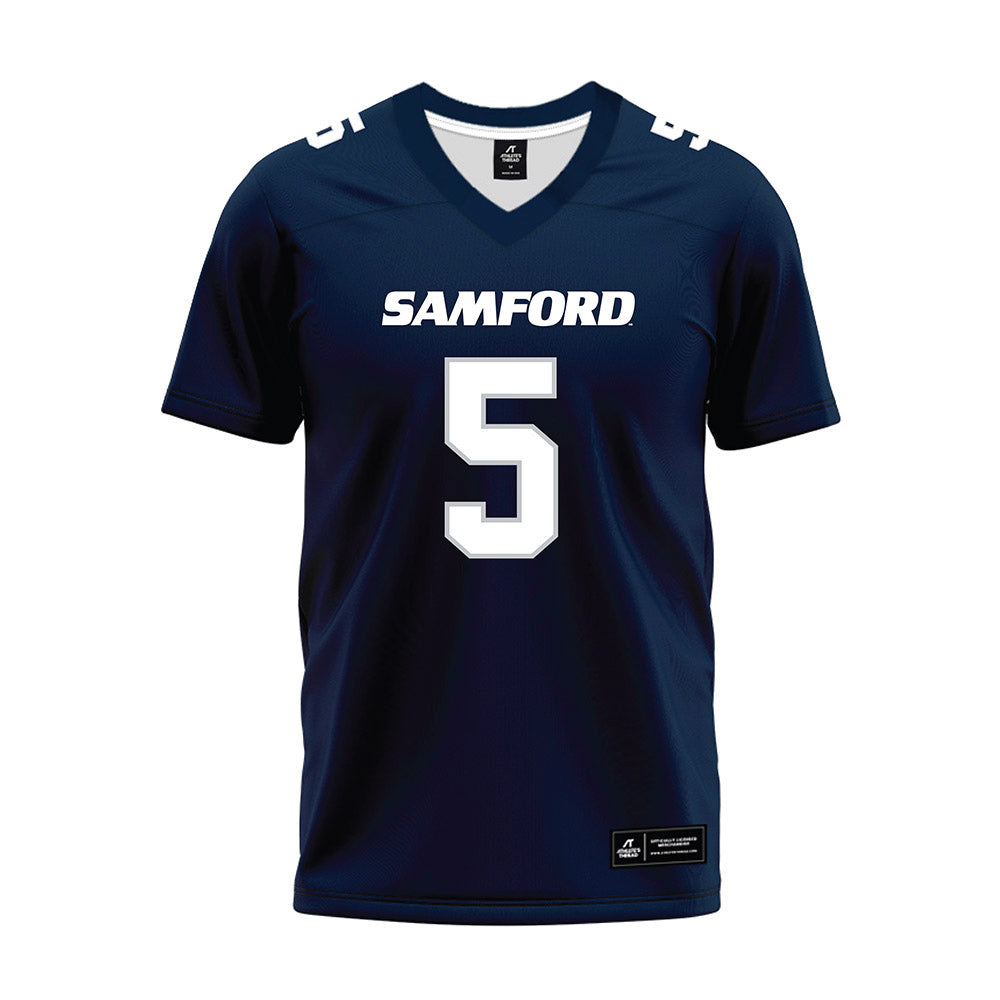 Samford - NCAA Football : Noah Martin - Navy Premium Football Jersey