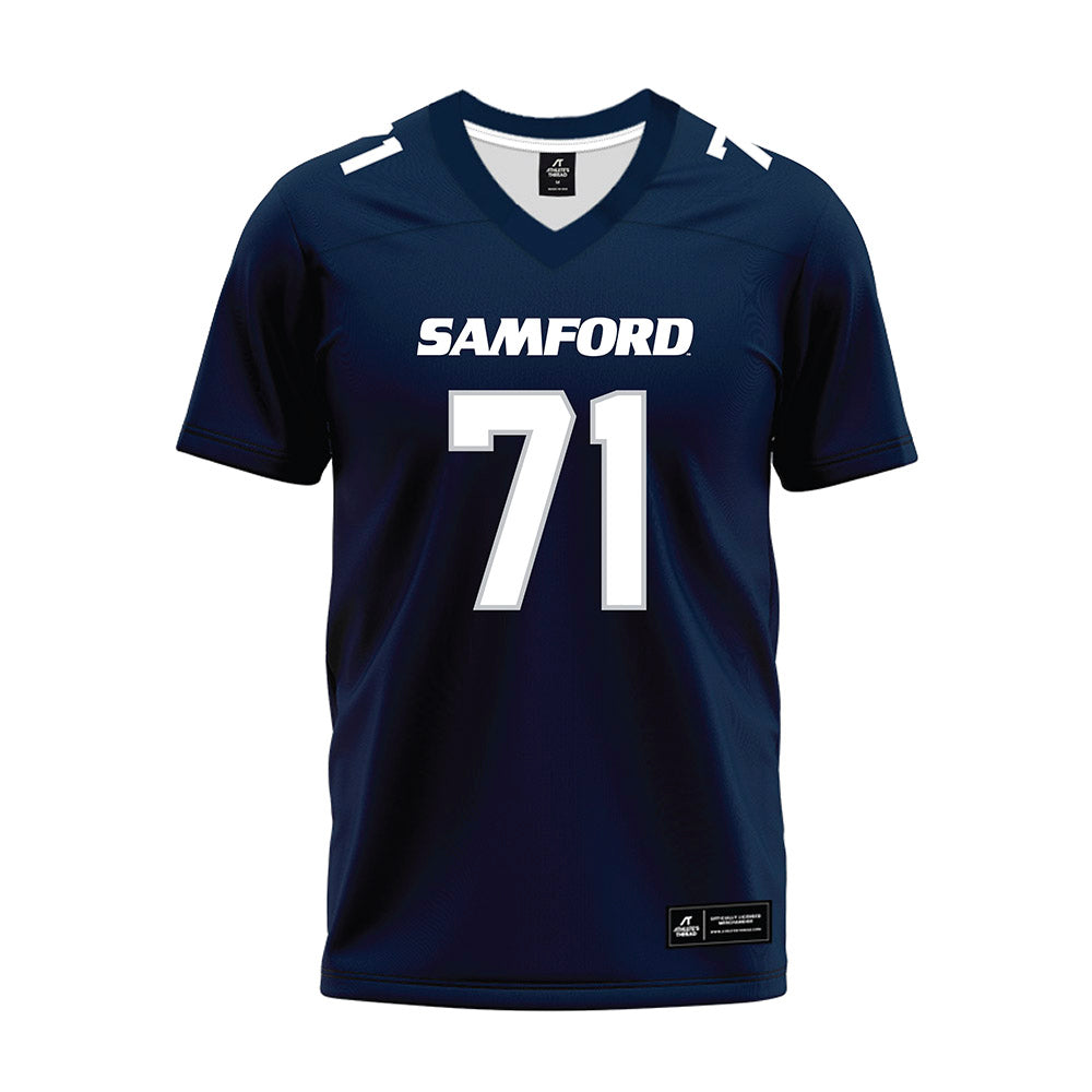 Samford - NCAA Football : Carson Donovan - Navy Premium Football Jersey