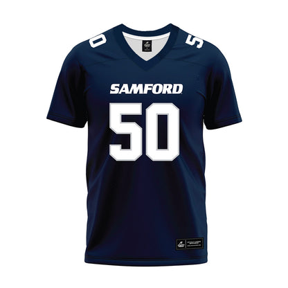 Samford - NCAA Football : Darrian King - Navy Premium Football Jersey