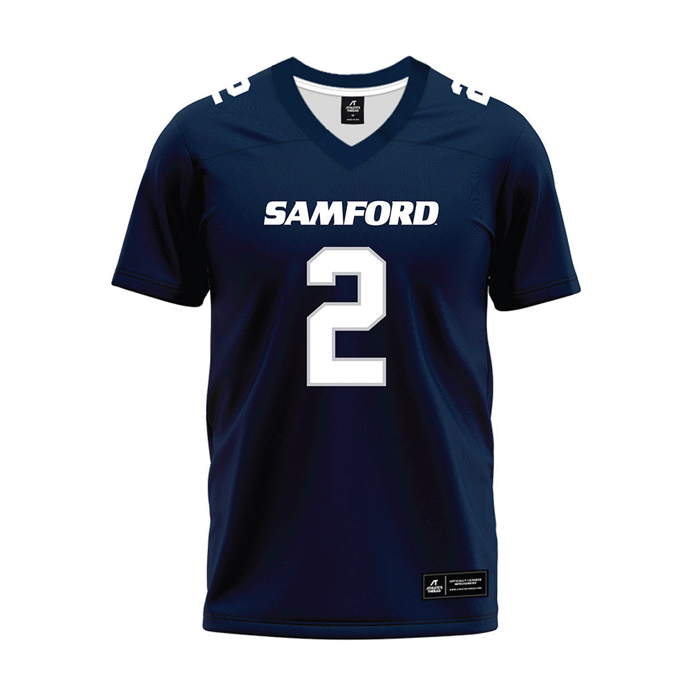 Samford - NCAA Football : Quincy Crittendon - Navy Premium Football Jersey