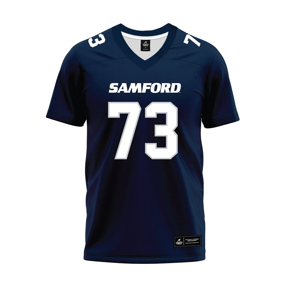 Samford - NCAA Football : Justin Perritt - Navy Premium Football Jersey-0