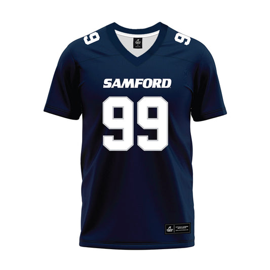 Samford - NCAA Football : Tyler Durant - Navy Premium Football Jersey-0