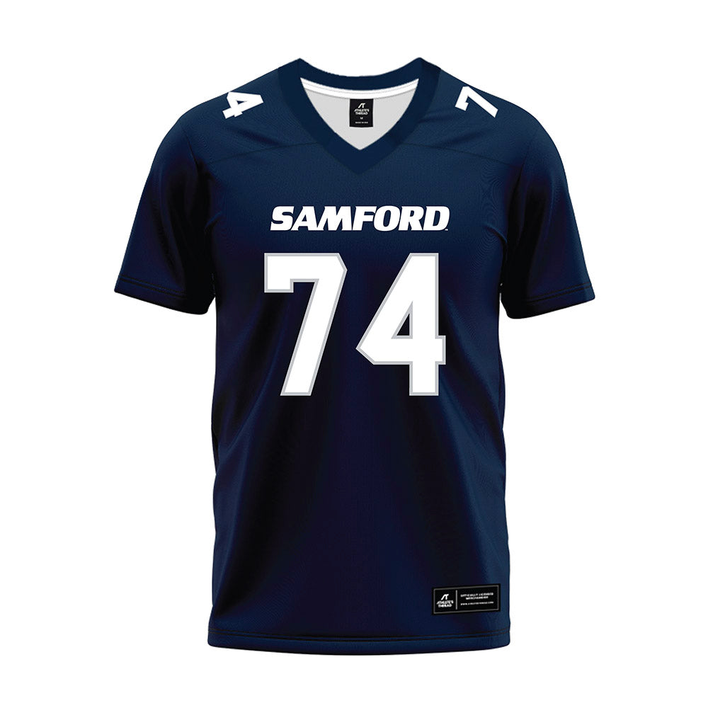 Samford - NCAA Football : Tyler Douthit - Navy Premium Football Jersey