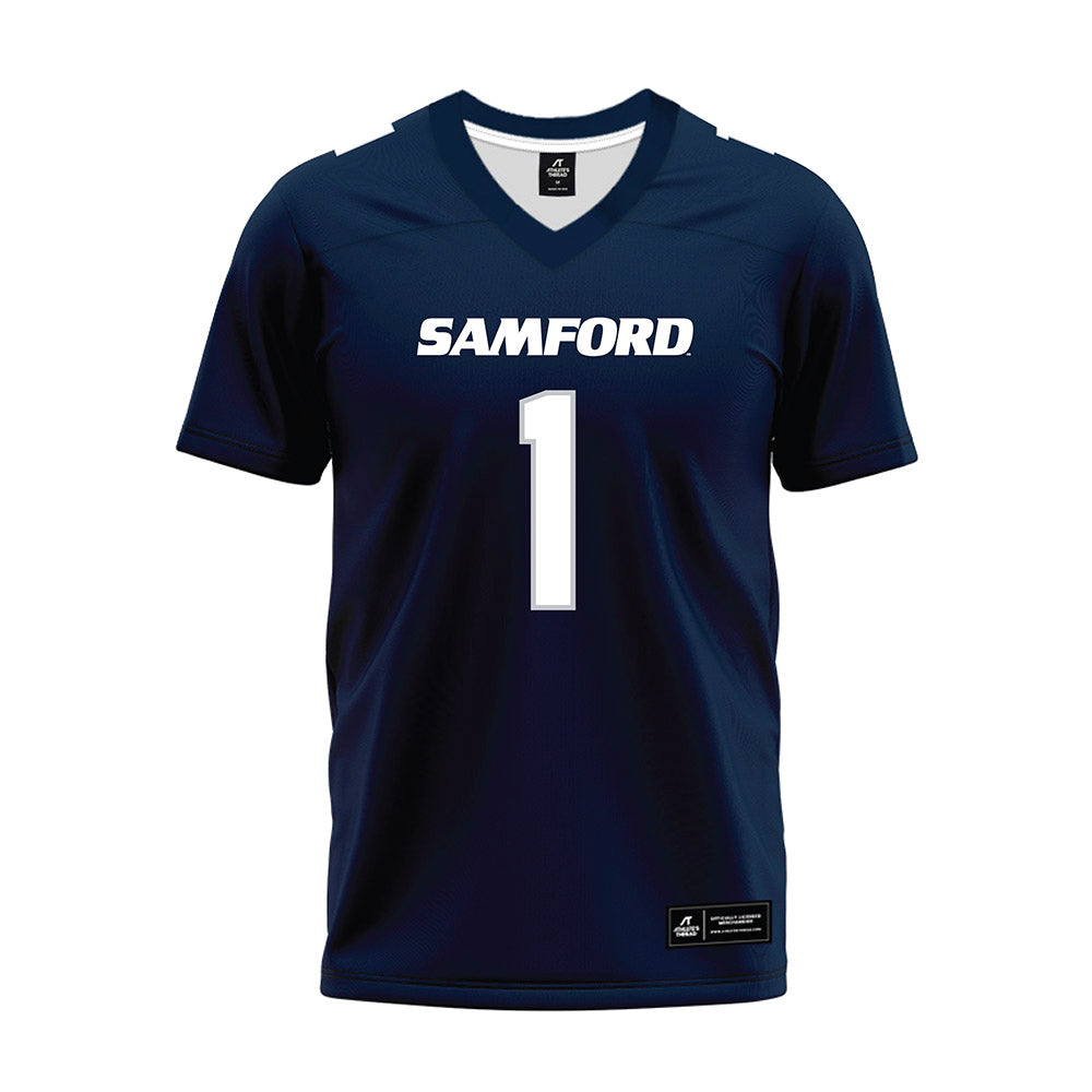 Samford - NCAA Football : Ryan Oliver - Navy Premium Football Jersey