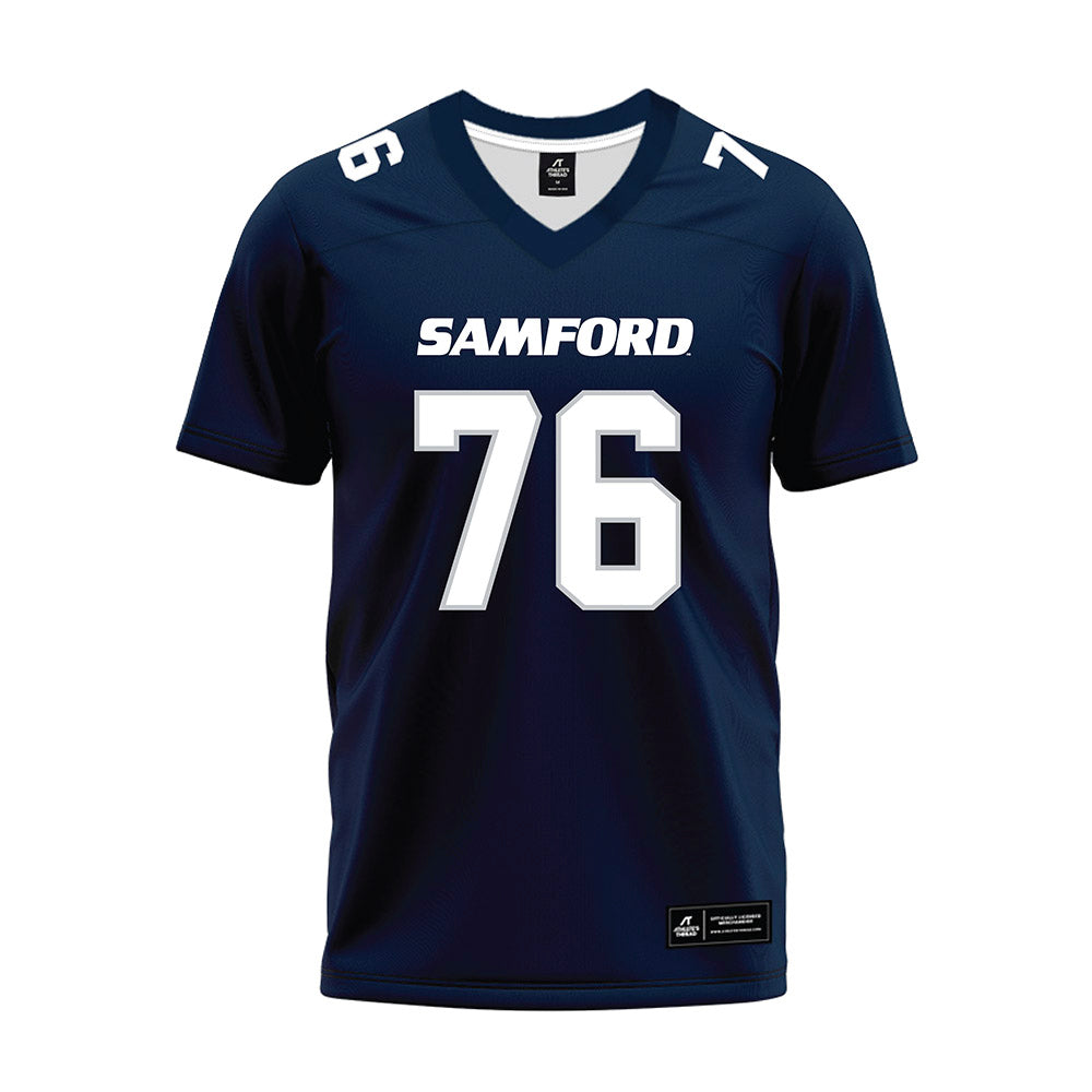 Samford - NCAA Football : Michael Snow - Navy Premium Football Jersey-0