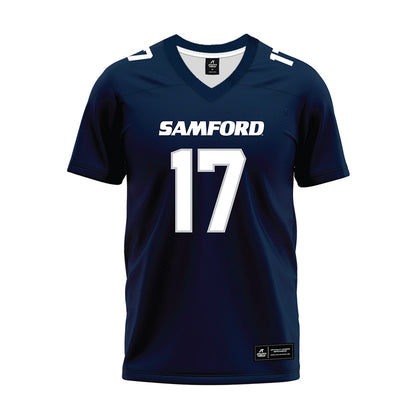 Samford - NCAA Football : James McGinn - Navy Premium Football Jersey