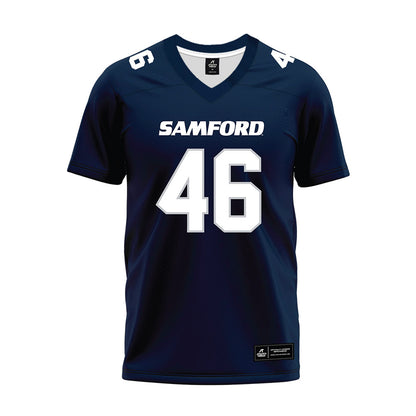 Samford - NCAA Football : Andrew Jordan - Navy Premium Football Jersey-0