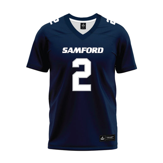 Samford - NCAA Football : Jalik Yancey - Navy Premium Football Jersey