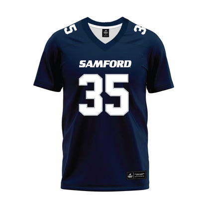 Samford - NCAA Football : Nick Speros - Navy Premium Football Jersey