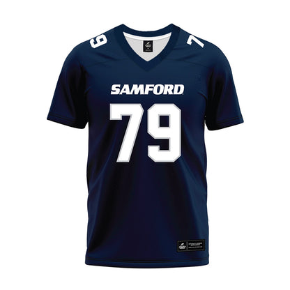 Samford - NCAA Football : Donovan Hawkins - Navy Premium Football Jersey