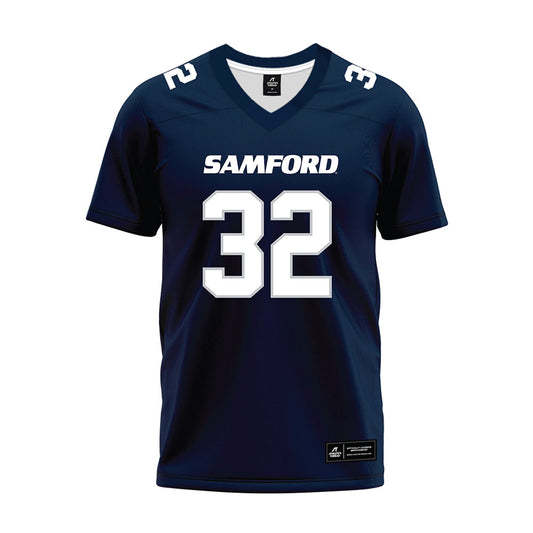 Samford - NCAA Football : Noah Jones - Navy Premium Football Jersey-0