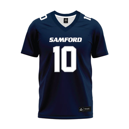 Samford - NCAA Football : Aj Johnson - Navy Premium Football Jersey-0