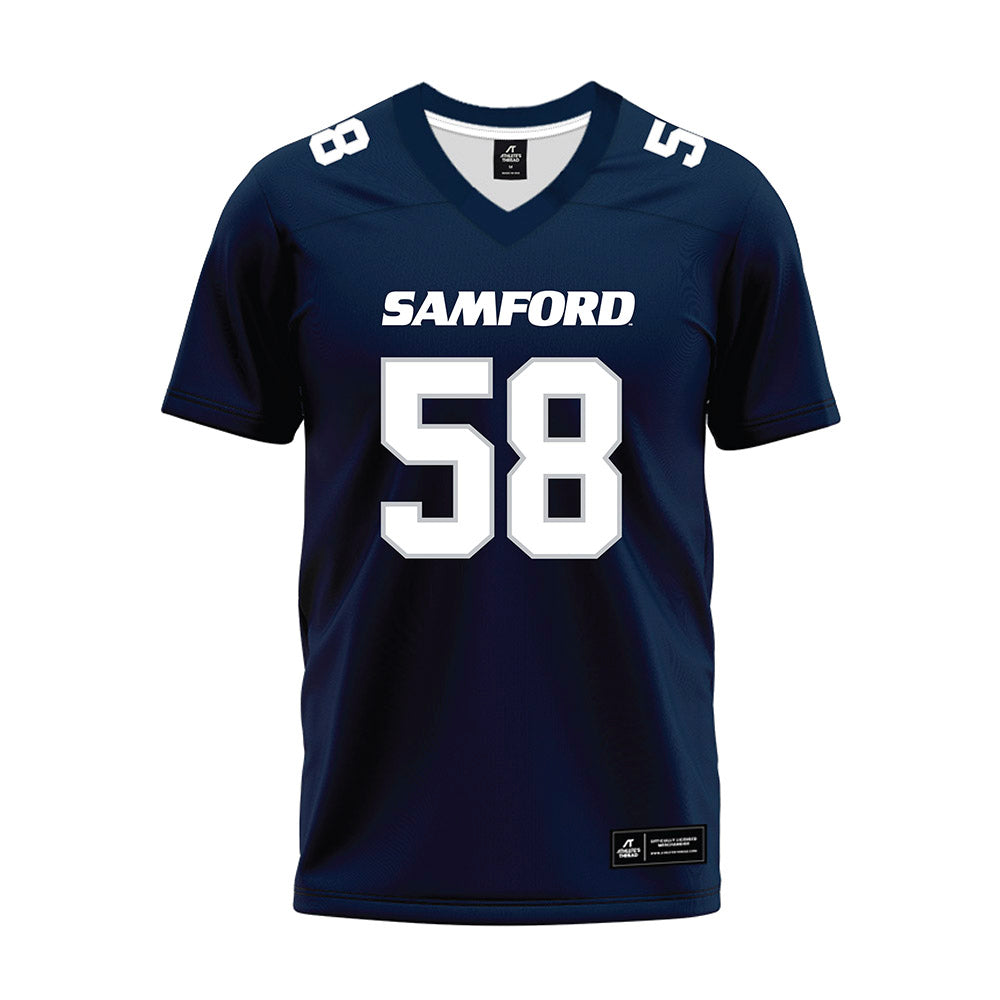 Samford - NCAA Football : Wil Turner - Navy Premium Football Jersey-0