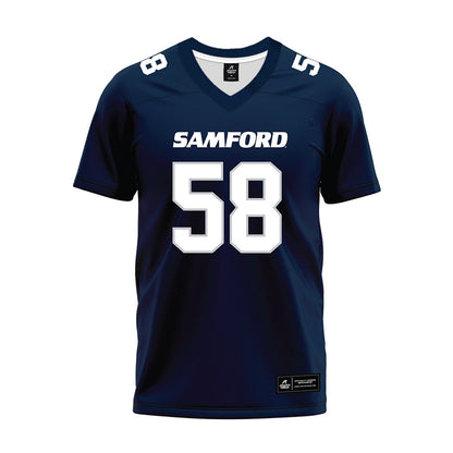 Samford - NCAA Football : Wil Turner - Navy Premium Football Jersey-0