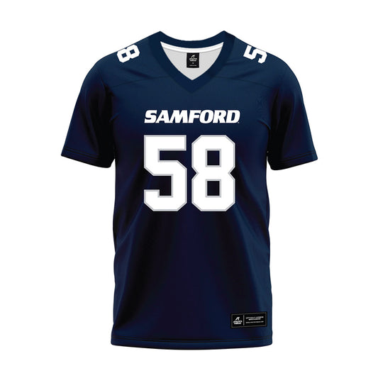 Samford - NCAA Football : Wil Turner - Navy Premium Football Jersey-0