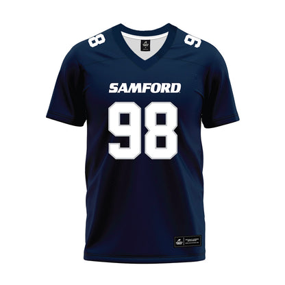 Samford - NCAA Football : Joshua Mathiasen - Navy Premium Football Jersey
