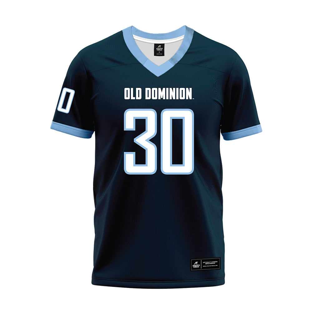 Old Dominion - NCAA Football : Jordan Saunders - Navy Premium Football Jersey-0