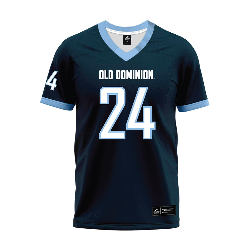 Old Dominion - NCAA Football : Everaud Green - Navy Premium Football Jersey