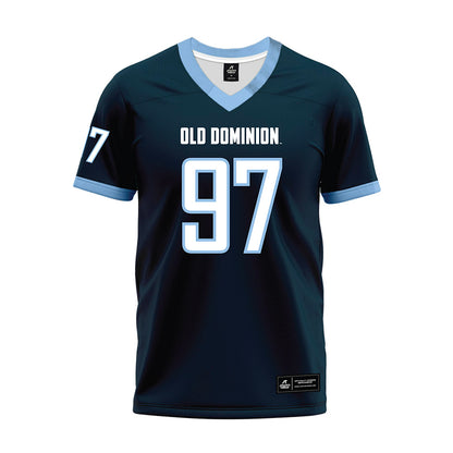 Old Dominion - NCAA Football : LeDarrion Menter - Navy Premium Football Jersey-0