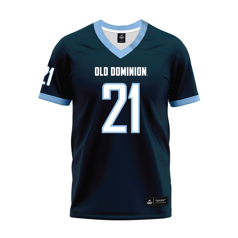 Old Dominion - NCAA Football : Caleb Bishop - Navy Premium Football Jersey-0
