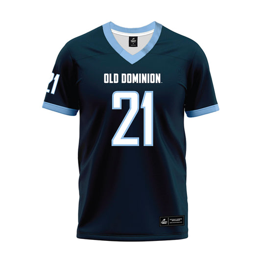 Old Dominion - NCAA Football : Caleb Bishop - Navy Premium Football Jersey-0