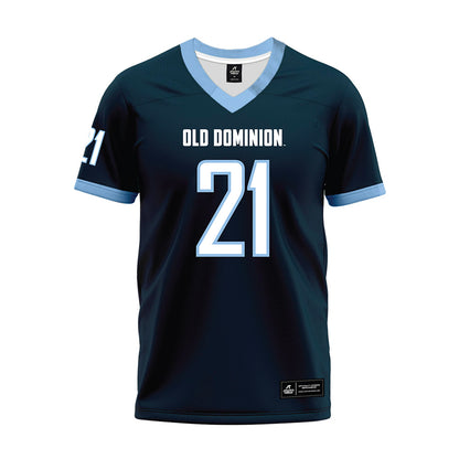 Old Dominion - NCAA Football : Zion Frink - Navy Premium Football Jersey