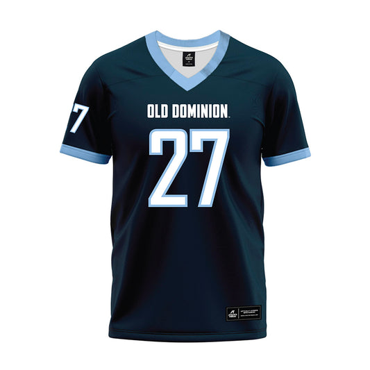 Old Dominion - NCAA Football : Jordan Saunders - Navy Premium Football Jersey-0