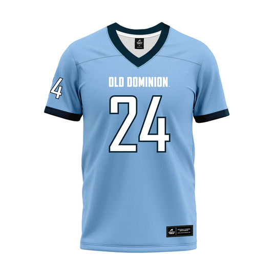 Old Dominion - NCAA Football : Everaud Green - Light Blue Premium Football Jersey