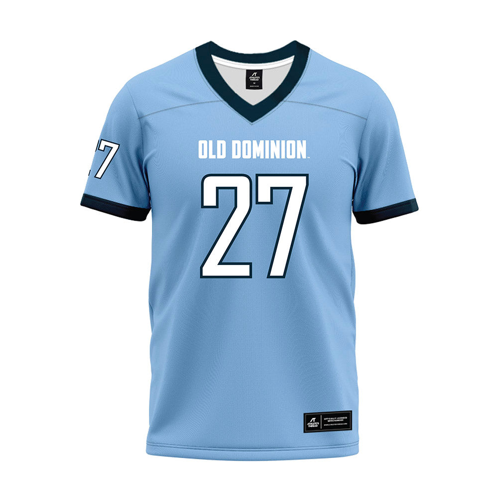 Old Dominion - NCAA Football : Ryan Ramey - Light Blue Premium Football Jersey