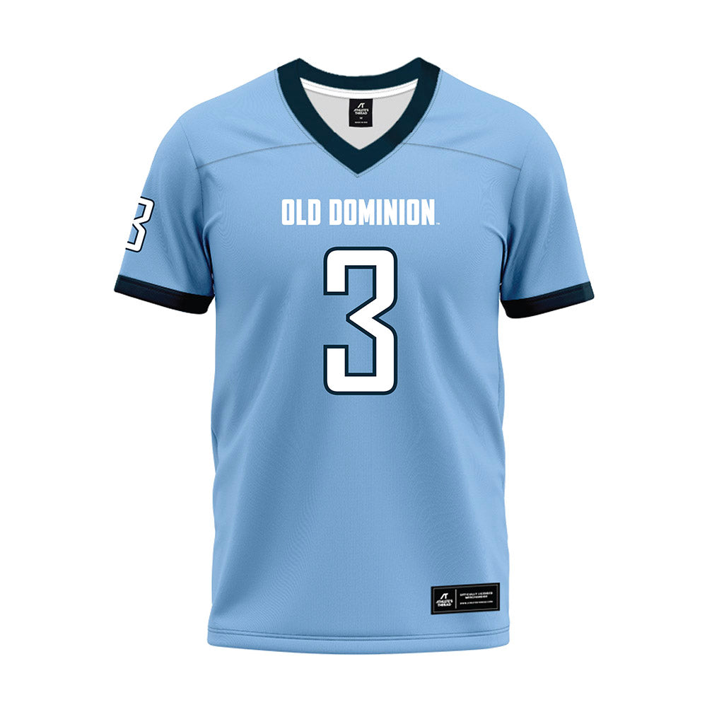 Old Dominion - NCAA Football : Isaiah Spencer - Light Blue Premium Football Jersey