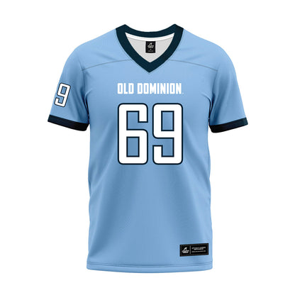 Old Dominion - NCAA Football : Logan Cox - Light Blue Premium Football Jersey-0