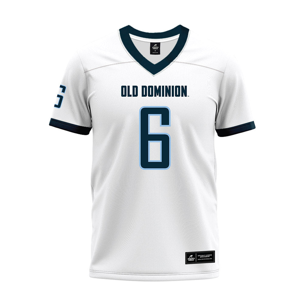Old Dominion - NCAA Football : Zion Frink - White Premium Football Jersey-0